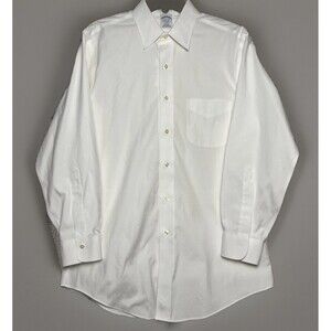 Brooks Brothers Shirt Men's 16-32 White Regent Supima Long Sleeve Classic Formal